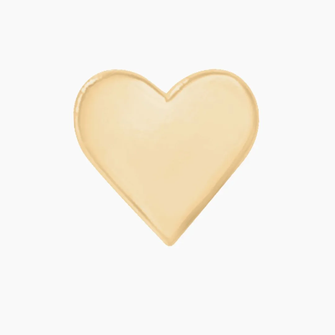 SigKap Heart Earring in 14k Gold (single earring)