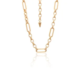 Silk & Steel Luxe Necklace - Gold