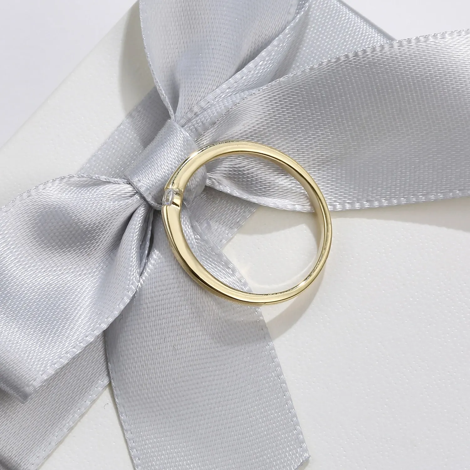 Silver Inlaid With Cubic Zircon Customize Ring Simple Multi-color