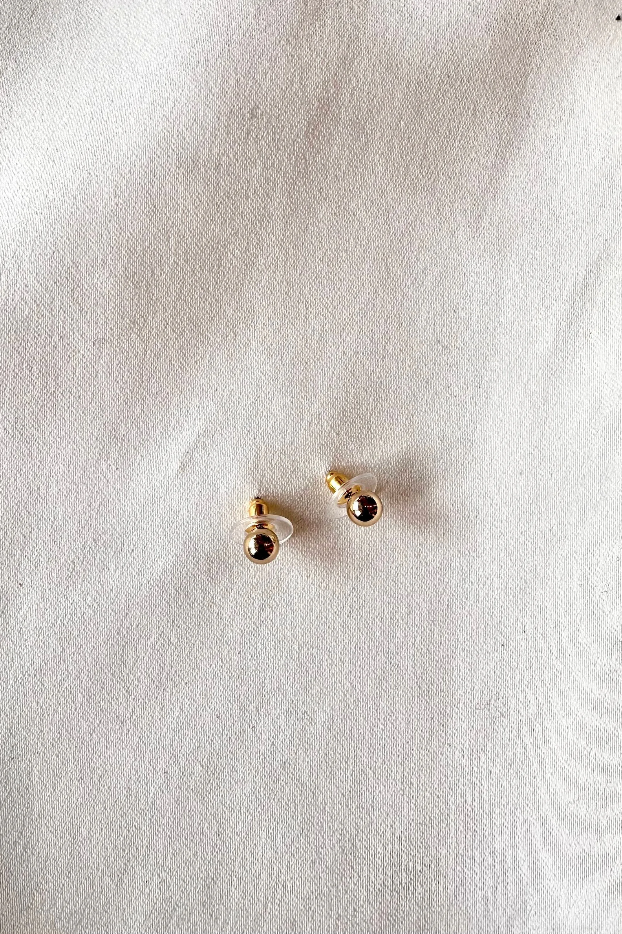 Simple Gold Ball Earrings