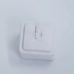 Simple heart silver ring