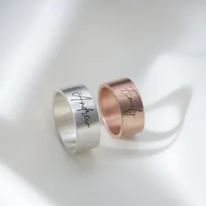 Simple Name Wedding  / Engagement Rings for Couple