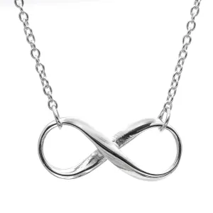 Sterling Silver Infinity Symbol Cable Chain Necklace - Minimalist Design