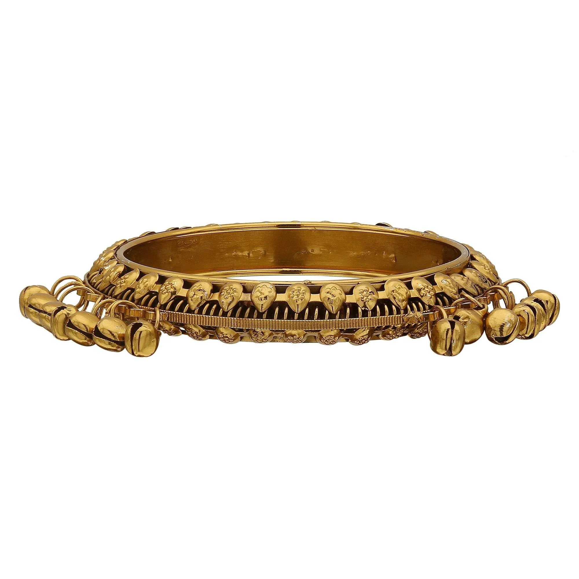 Sukriti Indian Stylish Antique Gold tone Bangles Party wear Jewelry for Girls & Women - set of 2