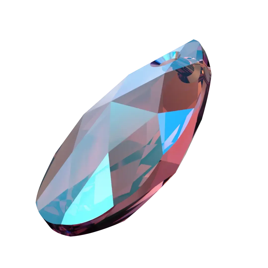 Swarovski Pendants Peardrop (6106) Amethyst Shimmer