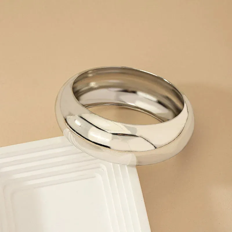 Vintage Hyperbole Geometric Wide-Face Bangles