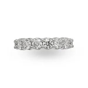 White Gold Eternity Band, 3.76 Carats Total Weight