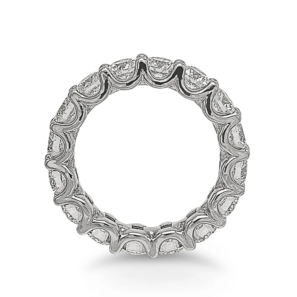 White Gold Eternity Band, 3.76 Carats Total Weight