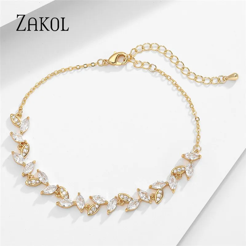 White Shiny Leaf Bracelets Bangles