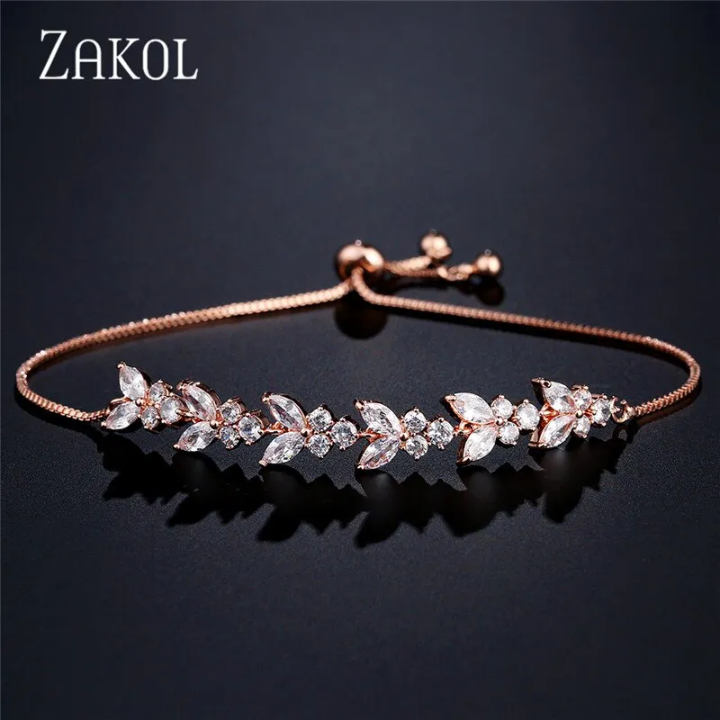 White Shiny Leaf Bracelets Bangles