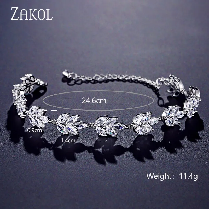 White Shiny Leaf Bracelets Bangles