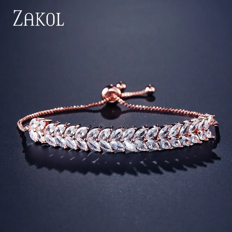 White Shiny Leaf Bracelets Bangles