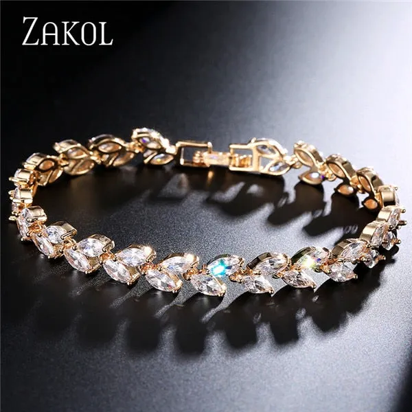 White Shiny Leaf Bracelets Bangles