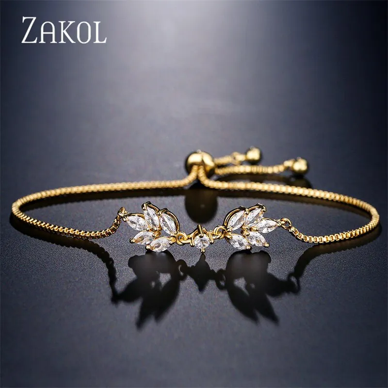 White Shiny Leaf Bracelets Bangles