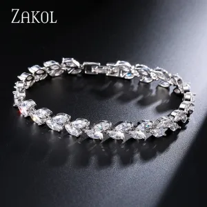 White Shiny Leaf Bracelets Bangles