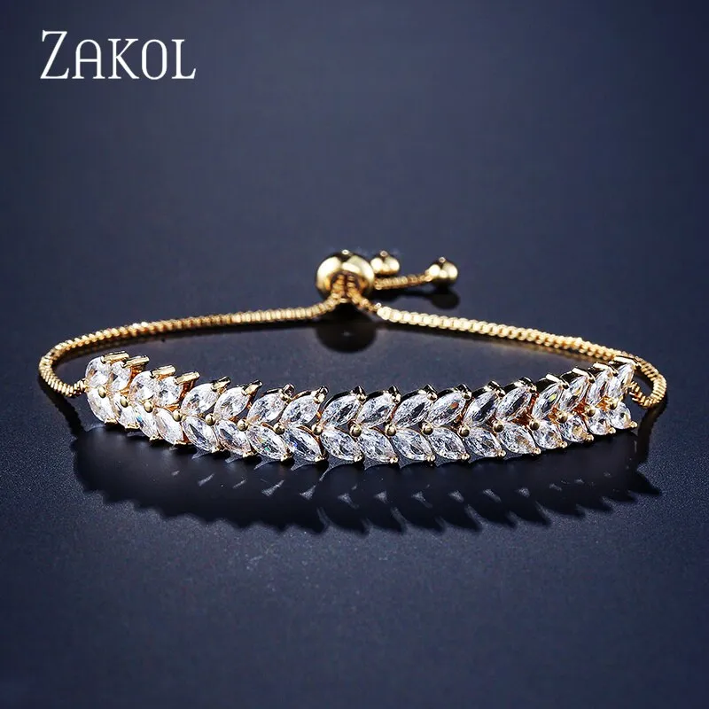 White Shiny Leaf Bracelets Bangles
