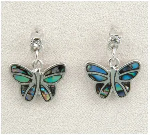 Wild Pearle Abalone Earrings Delicate Butterfly