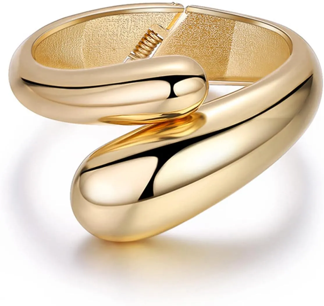 YANCHUN Gold Bangles for Women Bangle Bracelets Chunky Bangles Bracelets Non Tarnish Gold/Silver Bracelet for Women Trendy Jewelry Gift