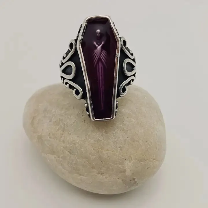 Zombie Coffin Statement Ring